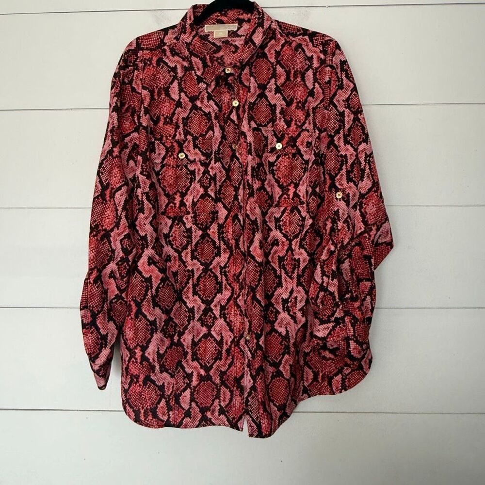 Michael Kors Women’s 2X Snake Python Patterned Bl… - image 1